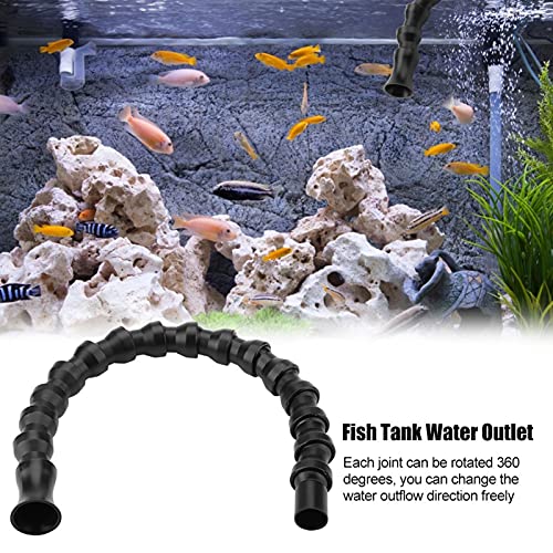 Acouto Langer und Praktischer Wasserausgangsrohr mit Flexibles Entenkugel, Haltbarer Kunststoff, 360 Grad Rotierende Verbindungen, Ideal für Aquarium (#1) von Acouto