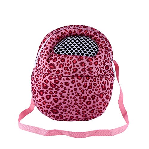 Acouto Leopard Pet Carrierbeutel mit 3 Farbiger Haustier für Rattenhamster Chinchilla Eichhörnchen und Andere, Geeignet Zum Tragen, Wasch- und Warmes Kurzes (25 * 21 cm) von Acouto
