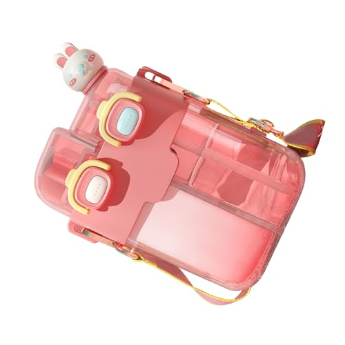Acouto Mode Plastikwasserflaschenleck und Doppelfach Ideal für Yoga und Reisen (Korallenrosa 780 ml) von Acouto