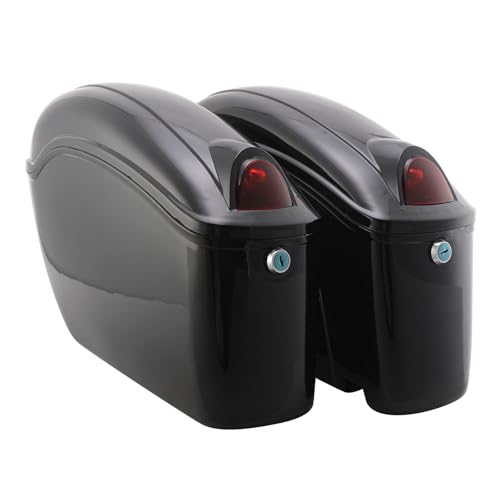 Acouto Motorrad -Satteltaschen, Große Kapazität Motorrad -Hart Sattel Sattentaschen mit Lichtern Berghalterung Ersatz für Cruiser Satteltaschenmotcle Satteltaschen wasserdichte Motorcyccycccyccle Acouto Motorrad -Satteltaschen, Große Kapazität Motorrad -Hart Sattel Sattentaschen mit Lichtern Berghalterung Ersatz für Cruiser Satteltaschenmotcle Satteltaschen wasserdichte Motorcyccycccyccle von Acouto