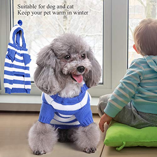 Acouto Pet Dog Kleidung Strickwaren Dog Sweater Warme Atmungsaktive Gestreifte Rollkragenpullover Pet Dog für Dog Cat Shirt Winter (XXL) von Acouto