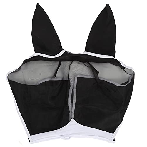 Acouto Pferdegesichtsmaske, Schützende Atmungsaktive Polyesterfliegenmaske mit Haken und Schleife für (S #11) von Acouto