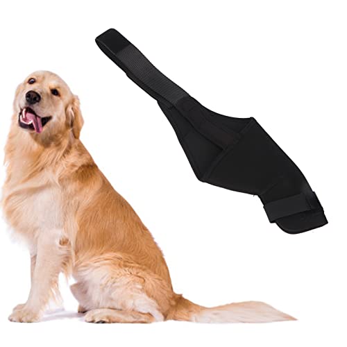 Acouto Premium -Neopren -Hundeknieklammer, Komfortable Unterstützung für die Erholungshilfe Im Hinterbein, Reduziert Entzündungen, Leckt Wunden, Verbessert das (M Linkes Bein) von Acouto