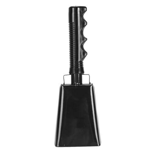 Acouto Schöne Premium -Kuh mit Griff und Funktion des Lauten Geräuschherstellers, Sicheres Operatives Erlebnis für Sportveranstaltungen und Wettbewerbsportarten, Metall/PVC -Konstruktion (Black) von Acouto