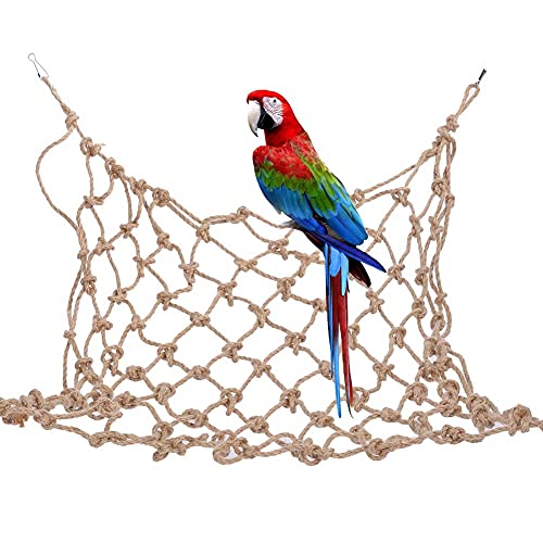 Acouto Seilspielzeug des Seils Der Schwung Der Vogel für Kleine Tiere, die Aktiven Vögel (L) von Acouto