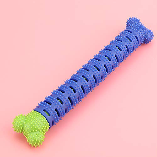 Acouto Silikon Blaugrüne Haustier Molar Zahnreiniger Bürstenstab Versorgt Zahnbürsten Spielzeug für Hunde Pinsel Innen Haar Biss aus Haustier Zahnbürste Stickpet Molar Stickdog Zahnreiniger von Acouto