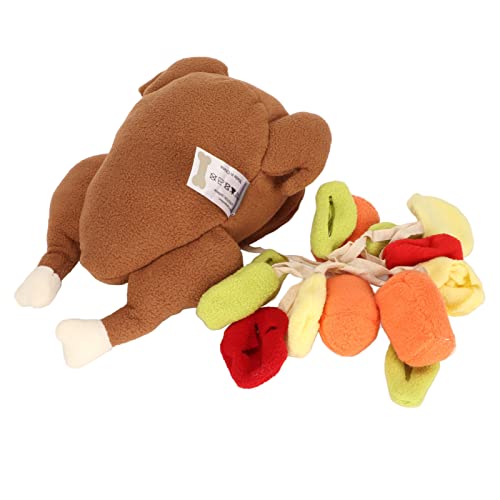 Acouto Truthahn-Gemüse-Schnüffelbraten-Spielzeug für Hunde, Interaktives Welpen-Trainingsspielzeug für Halloween, Polyester-Material Acouto Truthahn-Gemüse-Schnüffelbraten-Spielzeug für Hunde, Interaktives Welpen-Trainingsspielzeug für Halloween, Polyester-Material von Acouto