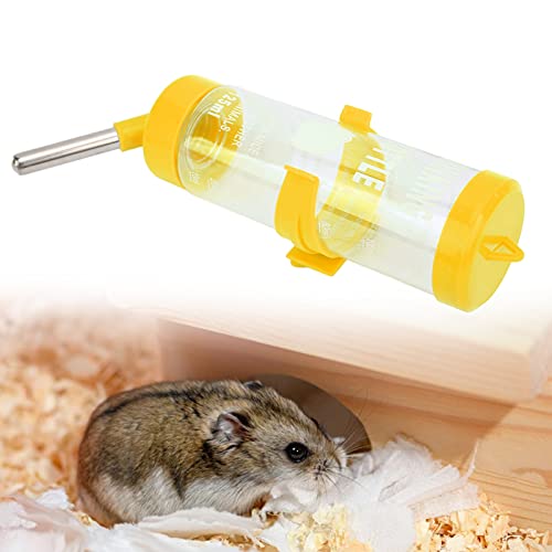 Acouto Wasserflaschen, Hamster-Wasserflaschenspender Automatischer Tropffreier Hamster-Trinkbrunnen für Kleintiere (Gelb) von Acouto