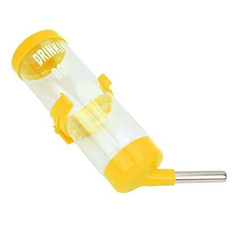 Acouto Wasserflaschen, Hamster-Wasserflaschenspender Automatischer Tropffreier Hamster-Trinkbrunnen für Kleintiere (Gelb) von Acouto