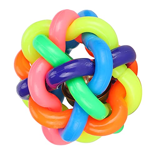 Acouto Welpen Lebendiges Kauglockenspielzeug für Kleine Hunde Interaktives Training, Farbenfrohe Weichkugelkugelspielzeug für Haustierübung und Zähnereinigung, Gesund und Sicher, 1 Spielzeug Acouto Welpen Lebendiges Kauglockenspielzeug für Kleine Hunde Interaktives Training, Farbenfrohe Weichkugelkugelspielzeug für Haustierübung und Zähnereinigung, Gesund und Sicher, 1 Spielzeug von Acouto