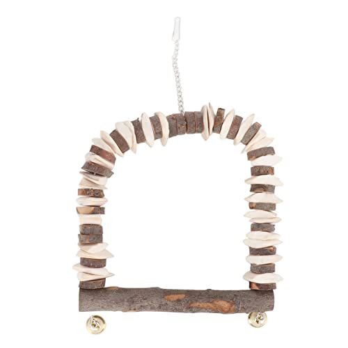 Bird Swing Toy Hanging Swing Perch Ständer für SPAKEETS -Papageien Vögel und Cockusesl Vögel und Cockusesl Spielzeug Schwung Toyhaanging Toybird Holz Barsch Spielzeughölzern (Große Größe) von Acouto