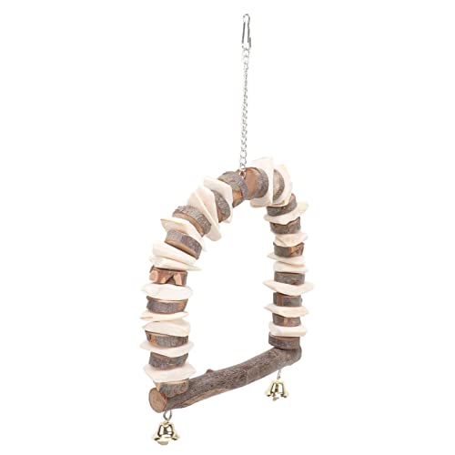 Bird Swing Toy Hanging Swing Perch Ständer für SPAKEETS -Papageien Vögel und Cockusesl Vögel und Cockusesl Spielzeug Schwung Toyhaanging Toybird Holz Barsch Spielzeughölzern (kleine Größe) von Acouto