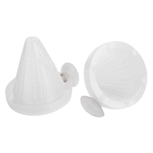 Futtertrog für Aquarien, aus Kunststoff, roter Wurm, Trichter, Leck, Lebensmittel, Trichter, Futtertasse, Feeder, mit Saugnapf, Fütterung, 20 Stück von Acouto