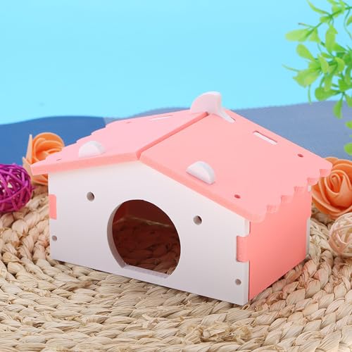 Hamster House Assembling Niedliche Modische Helle Farbe Schlafhaus für Hamster (Rosa) von Acouto