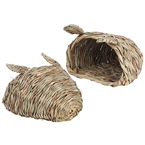 Hamster Stroh Gras, Geflecht Kaninchen Ohr Form Kleine Haustier für Chinchilla Hamster Meerschweinchen Igel Gras Warm Haus Hamster Stroh Gras, Geflecht Kaninchen Ohr Form Kleine Haustier für Chinchilla Hamster Meerschweinchen Igel Gras Warm Haus von Acouto