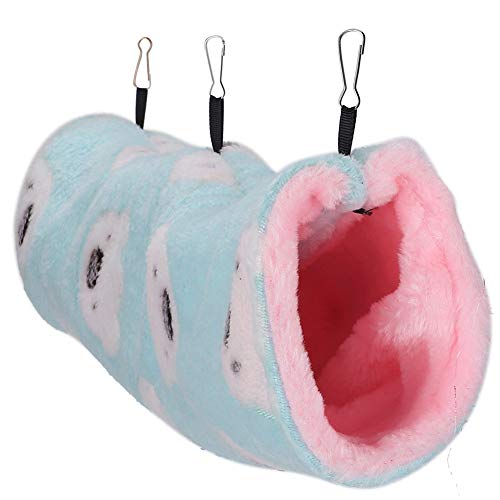 HamstertunnelTube Toy, Baumwolle Kleintier Hamster Toy Hedgehog Bohrhülse Komfortable Höngebett Köfig Höngematte (L) von Acouto