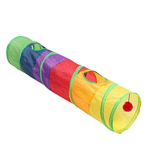 Haustier Katze Polyester Faltbare Bunte Single Durchgang Tunnel Plüschball Spielzeug Haustier Katze Tunnel Rohr Katze Spielzeug Faltbar Haustier Katze Polyester Faltbare Bunte Single Durchgang Tunnel Plüschball Spielzeug Haustier Katze Tunnel Rohr Katze Spielzeug Faltbar von Acouto