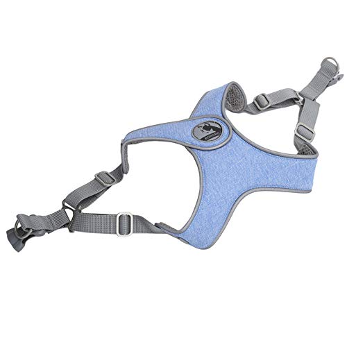 Haustier Le Vest Reflexion Harn Atmungsaktiven Katzenhund Im Freien Gurtblue XS Walking Gurtblue XS Pet Bruststrappet Le Vestdog Weste Kabelbaumwalking Leine Breathable Haustierstruhe (L) von Acouto