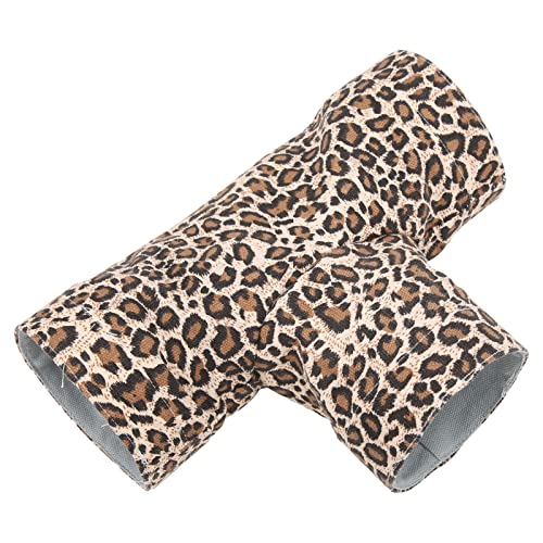 Haustiere 3 Wege Pets Tunnel Faltbare Hamster Spielen Tunnel und Röhrchen mit Leopardenmuster für SM Animal Way RN für SM Animal Way Pets Tunnel3 Tunnel3 mit (3 Wege) von Acouto