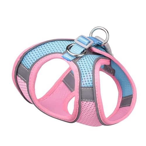 Hundegeschirr-Set, Reflektierend, Atmungsaktiv, Netz-Haustiergeschirr für Spaziergänge, Wandern, Training, XS für 33–39 cm Brustumfang und 28–32 cm Halsumfang, Hundegeschirr-Set, Hundegeschirr-Set, Reflektierend, Atmungsaktiv, Netz-Haustiergeschirr für Spaziergänge, Wandern, Training, XS für 33–39 cm Brustumfang und 28–32 cm Halsumfang, Hundegeschirr-Set, von Acouto