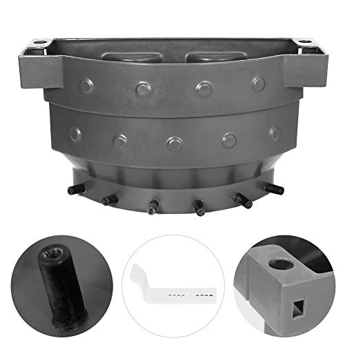 Kalb Lamm Milch Futtereimer HL-MP70C Kunststoff 6 Nippel 38L Hohe Kapazität Geflügelmilch Futtereimer für Rinder Schafe Nutztiere (komplettes Set mit 6 Mundfütterungseimern) von Acouto