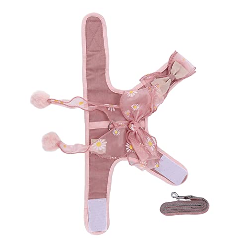 Katze Harn UND LE Set Atmable Fairy Bowknot Weste Katze Seil Zum Gehen Im Freien Im Freien Outdoory Gray S Outdoory Gray S Cat Walking RopeBowknot Weste Ropecat LEASHCAT Harn UND LE (L) von Acouto