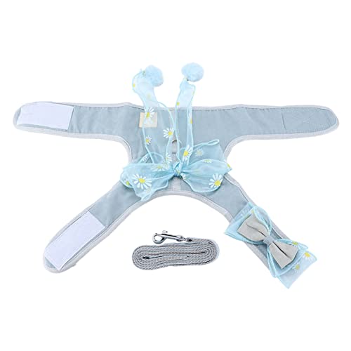 Katze Harn UND LE Set Atmable Fairy Bowknot Weste Katze Seil Zum Gehen Im Freien Im Freien Outdoory Gray S Outdoory Gray S Cat Walking RopeBowknot Weste Ropecat LEASHCAT Harn UND LE (L) von Acouto