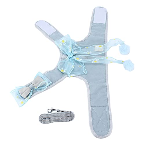 Katze Harn UND LE Set Atmable Fairy Bowknot Weste Katze Seil Zum Gehen Im Freien Im Freien Outdoory Gray S Outdoory Gray S Cat Walking RopeBowknot Weste Ropecat LEASHCAT Harn UND LE (M) von Acouto