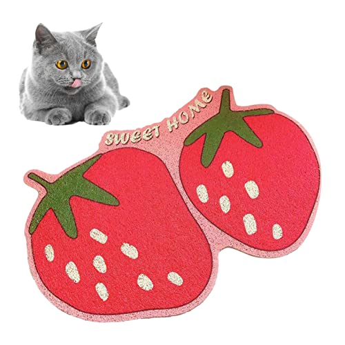 Katzenstreu Mattenfruchtform Skidbeständigkeit Flexibel Leicht zu Reinigen Haustiernahrung Fangen Sie Placemat für Pet Cat Erdbeere 40x60 Cm / 15,7 X 23,6 Zoll mit Anti -Slip de Cat Müll Matcat (40 Katzenstreu Mattenfruchtform Skidbeständigkeit Flexibel Leicht zu Reinigen Haustiernahrung Fangen Sie Placemat für Pet Cat Erdbeere 40x60 Cm / 15,7 X 23,6 Zoll mit Anti -Slip de Cat Müll Matcat (40 von Acouto