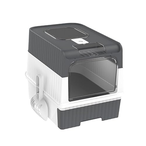 Katzenstreubox Vollständig Geschlossene Schubladen -Leckage Großer Space Katzen -Toilette mit Geruchsentfernung Pack Graue Katzendrüsenboxbox -Schachtel -Katzentoilette Toilettenbox (Grey) von Acouto