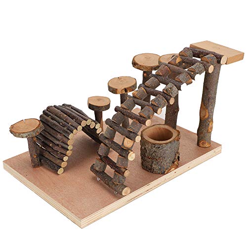 Kleinesr-Kletterspielzeug mit Leiter-Bogen-Brücke, Natürliches Apfelholz-Fitness-übungs-Feeder-Kauspielzeug für Hamster-Meerschweinchen-Chinchilla-Ratte (Söule aus Kleinesr-Kletterspielzeug mit Leiter-Bogen-Brücke, Natürliches Apfelholz-Fitness-übungs-Feeder-Kauspielzeug für Hamster-Meerschweinchen-Chinchilla-Ratte (Söule aus von Acouto