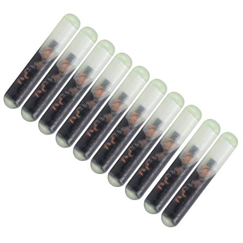 Mikrochip aus Glas für Tiere, 10 Stück Bio-Mikrochip 2,12 mm ISO11784/85 Standard Tier Chip Implantate Tier Chip Tag Implantate Pet Chip zur Identifikation ID von Acouto