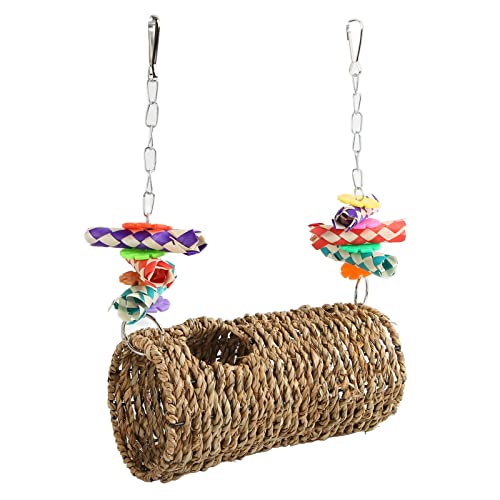 Papagei Tunnel für Gras Barfisch zum Kauen Vogelkäfig Spielzeug Relax Schaukel Spielzeug für Vögel Weber mit Loch für Cockatiel Budgie Hamster Papagei Tunnel für Gras Barfisch zum Kauen Vogelkäfig Spielzeug Relax Schaukel Spielzeug für Vögel Weber mit Loch für Cockatiel Budgie Hamster von Acouto