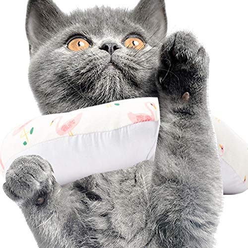 Pet Cat ow Typ Baumwolle Gefüllte Weiche Kragen Anti-Kratzer Anti-Lecken Elizabeth Circle Cat Recovery Collar (XS) von Acouto