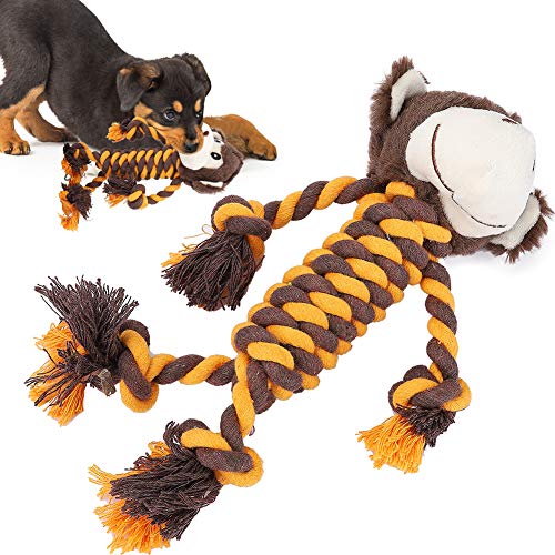 Hundespielzeug Dog Cartoon Tierspielzeug Spaö Interaktive Plüsch Baumwolle Seil Zöhne Reinigung Anti-Biss Schleifen Molar Toy (AFFE) von Acouto