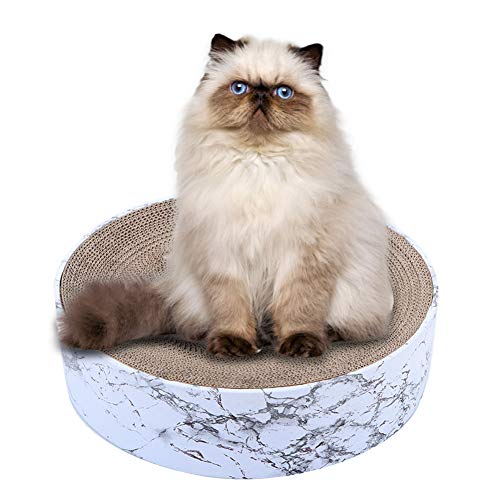 Pet Round Scratcher Bowl Wellpappe Cat Sleeping Spielzeug Marmor Typ Scratch Pad Passend für Katzen Pet Round Scratcher Bowl Wellpappe Cat Sleeping Spielzeug Marmor Typ Scratch Pad Passend für Katzen von Acouto