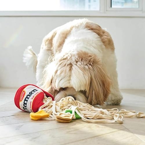 Premium Kurze Plüsch Hund Schnüffelnd Spielzeug, Nudelform Auslaufendes Lebensmittelspielzeug, Interaktives Hundespendel Premium Kurze Plüsch Hund Schnüffelnd Spielzeug, Nudelform Auslaufendes Lebensmittelspielzeug, Interaktives Hundespendel von Acouto