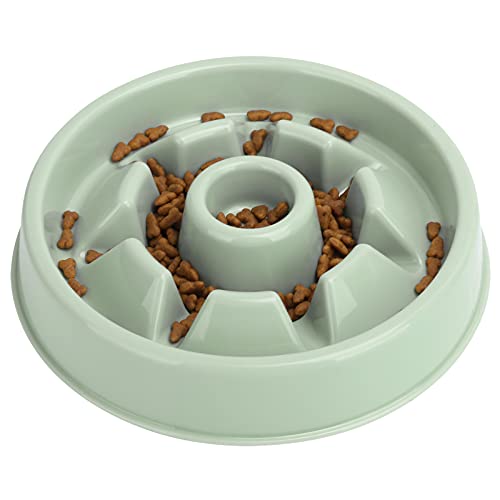 Stop Pet Bloat Futternapf, langsamer Fressnapf für Hunde und Katzen, um die Verdauung zu unterstützen, das Essverhalten zu reduzieren, rutschfest und mit Futter (Pistilentyp 21,5 cm) (Pistilentyp 21,5 von Acouto