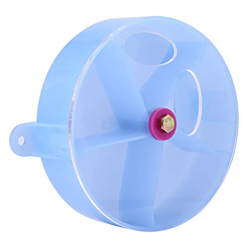 Vogel-Haustier-Futterspender-Spielzeug mit Rad und Kammer-Design für Lustiges Fütterungserlebnis für Vogelfutterbox aus Blauem Kunststoff (Blue) von Acouto