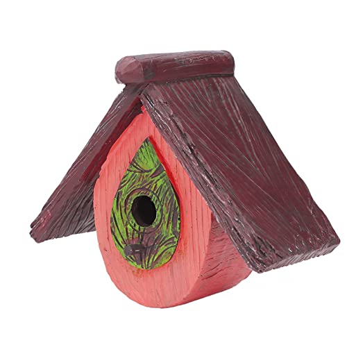 Vogelhaus aus Kunstharz, Gartenbaumdekoration mit Kolibri-Bastelanhönger Artware (Rot) von Acouto