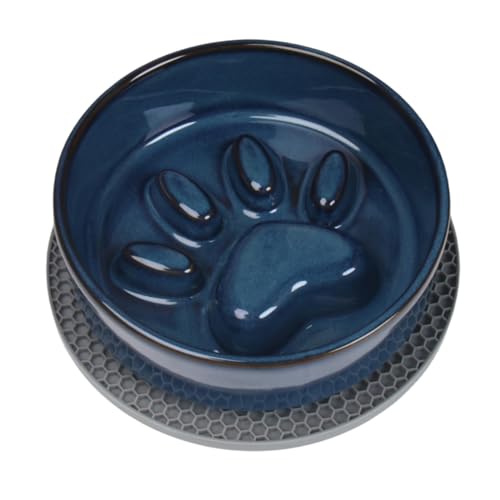 AcromyrmexGulf Futternapf für Hunde und Katzen, Keramiknapf für Katzen und Hunde, mit rutschfester Silikonmatte, Haustiernapf für kleine Hunde und Katzen, langsames Fressen, 15,7 cm, Blau AcromyrmexGulf Futternapf für Hunde und Katzen, Keramiknapf für Katzen und Hunde, mit rutschfester Silikonmatte, Haustiernapf für kleine Hunde und Katzen, langsames Fressen, 15,7 cm, Blau von AcromyrmexGulf