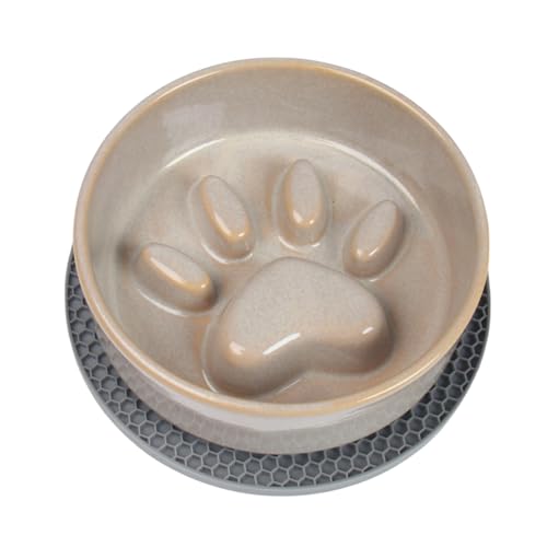 AcromyrmexGulf Futternapf für langsames Fressen, Keramiknapf für Katzen und Hunde, Hundenäpfe mit rutschfester Silikonmatte, Haustiernapf für kleine Hunde und Katzen, langsames Fressen, 15,7 cm, AcromyrmexGulf Futternapf für langsames Fressen, Keramiknapf für Katzen und Hunde, Hundenäpfe mit rutschfester Silikonmatte, Haustiernapf für kleine Hunde und Katzen, langsames Fressen, 15,7 cm, von AcromyrmexGulf