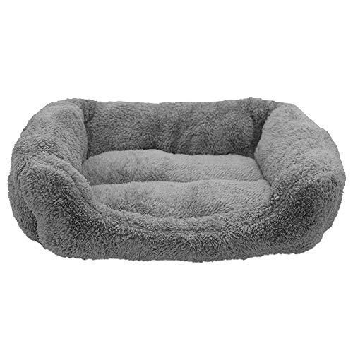 AcserGery Haustier Katzenbett Kissen Weich Hundebett Warm Hundeschlafplatz Katzendecke Hundematratze Hundesofa Katzensofa (Plüsch grau) von AcserGery