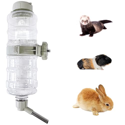 Acsist 940 ml Kaninchen-Wasserflasche, auslaufsicherer Wasserspender, Meerschweinchen, Frettchenkäfig, Kistenzubehör für Kaninchen, Chinchilla, Igel, Eichhörnchen (grün) von Acsist