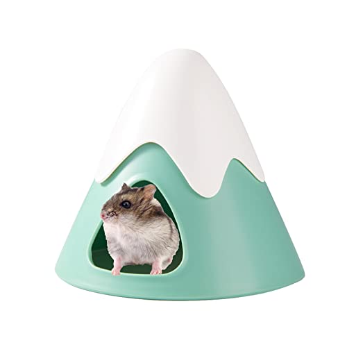 Acsist Hamster-Versteck, verschneite Berge, niedliches Kleintier-Versteckhaus, Hamsterkäfig, Zubehör für syrische Zwerghamster, Mäuse, Rennmäuse (grün) von Acsist