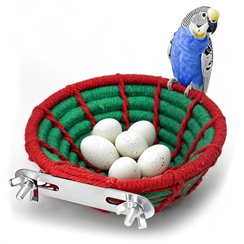 Acsist Vogelnest für Käfig, Papageienzuchtnest, handgewebtes Baumwollseil, Sittiche, Kanarienvögel, Nisthaus für Wellensittiche, Finken, Nymphensittiche, Sittiche, Sittiche, Sittiche, kleine Vögel, Acsist Vogelnest für Käfig, Papageienzuchtnest, handgewebtes Baumwollseil, Sittiche, Kanarienvögel, Nisthaus für Wellensittiche, Finken, Nymphensittiche, Sittiche, Sittiche, Sittiche, kleine Vögel, von Acsist
