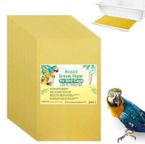 Acsist Kiespapier für Vogelkäfig, 43,2 x 27,9 cm, schneidbare Sandpapiereinlagen, Kalzium-Schleifpapier für harte Vögel, Vogelkäfig-Einlagen für Papageien, Nymphensittiche und alle Ihre gefiederten Acsist Kiespapier für Vogelkäfig, 43,2 x 27,9 cm, schneidbare Sandpapiereinlagen, Kalzium-Schleifpapier für harte Vögel, Vogelkäfig-Einlagen für Papageien, Nymphensittiche und alle Ihre gefiederten von Acsist