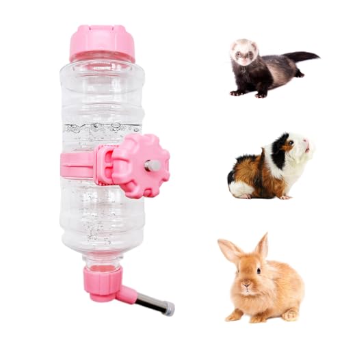 Acsist Meerschweinchen-Wasserflasche, auslaufsicher, zum Aufhängen, auslaufsicherer Wasserspender, Kaninchen, automatischer Futterspender, Frettchenkäfig, Zubehör für Chinchilla, Eichhörnchen, Igel von Acsist