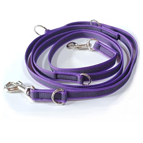 Activity4Dogs Anti-Slip Hundeleine aus Nylon | rutschfest | 2,80 m lang | 4-Fach verstellbare Führleine | für mittelgroße und große Hunde | Lila | Made in Germany Activity4Dogs Anti-Slip Hundeleine aus Nylon | rutschfest | 2,80 m lang | 4-Fach verstellbare Führleine | für mittelgroße und große Hunde | Lila | Made in Germany von Activity4Dogs