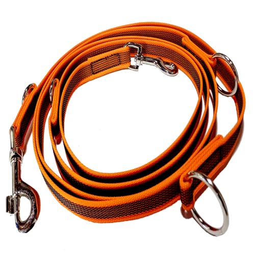Activity4Dogs Anti-Slip Hundeleine aus Nylon | rutschfest | 2,80 m lang | 4-Fach verstellbare Führleine | für mittelgroße und große Hunde | Orange | Made in Germany Activity4Dogs Anti-Slip Hundeleine aus Nylon | rutschfest | 2,80 m lang | 4-Fach verstellbare Führleine | für mittelgroße und große Hunde | Orange | Made in Germany von Activity4Dogs
